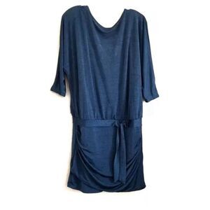 WHITE HOUSE BLACK MARKET Space Dye Blue Blouson Dress Size‎ XS